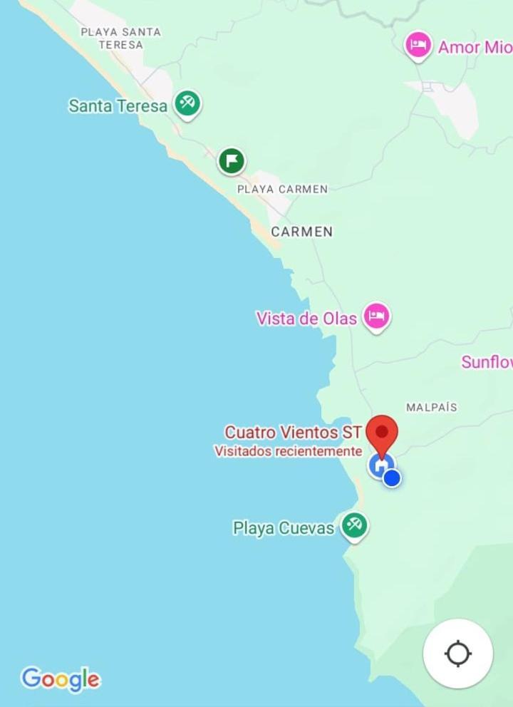 Cuatro Vientos Lodge & Apartments - Mal Pais, Costa Rica Playa Santa Teresa  Εξωτερικό φωτογραφία